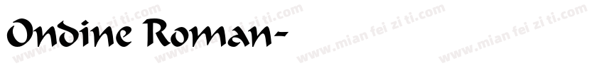 Ondine Roman字体转换
